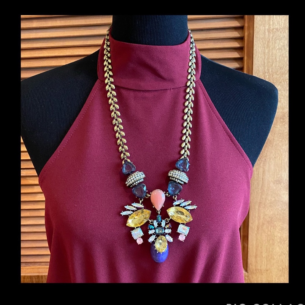 New Markdownstunning Multi Colored Statement Neck… - image 2